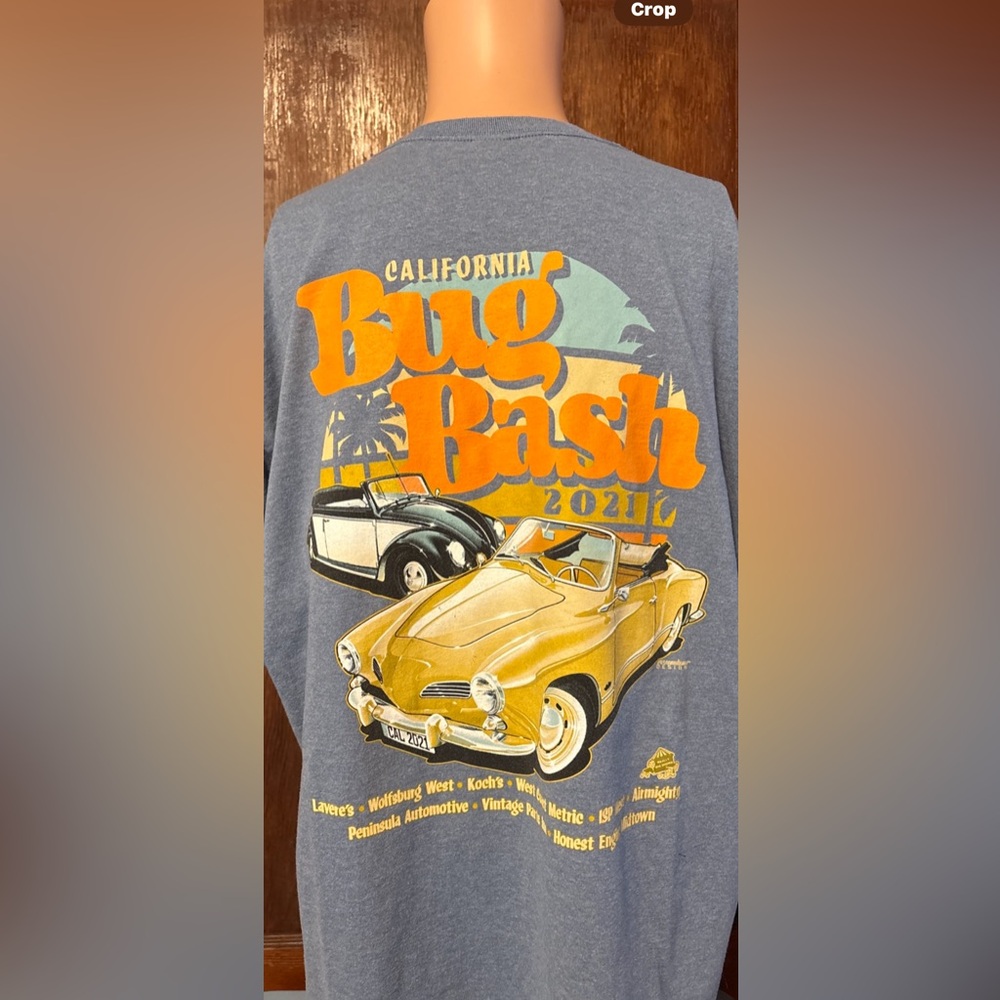 2021 California Bug Bash Volkswagen Car Show Festival Shirt Size 2XL